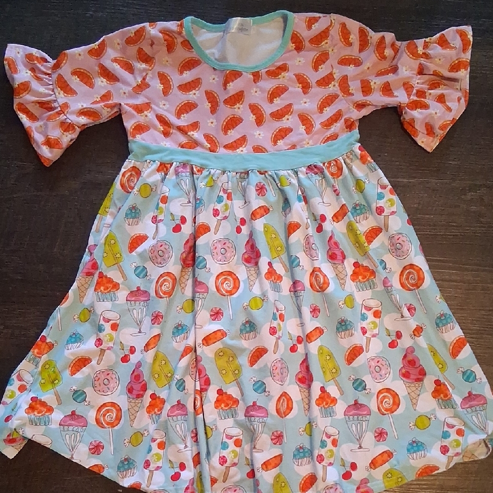 Colorful Kids Dress with Fun Patterns